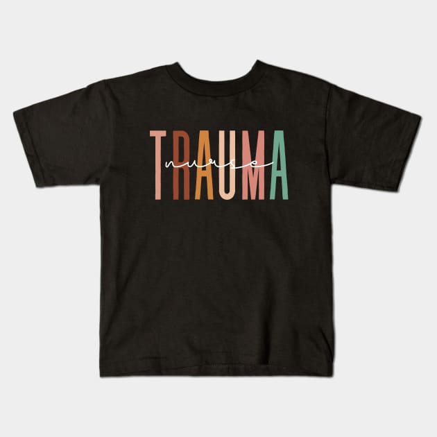 Trauma Nurse Psychiatric Nurse Emergency Trauma Nursing Kids T-Shirt by Saraahdesign